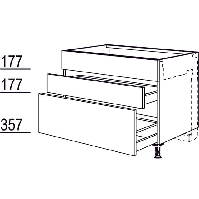 XL-Kochstellenschrank für
Kochfeldabzug - 1