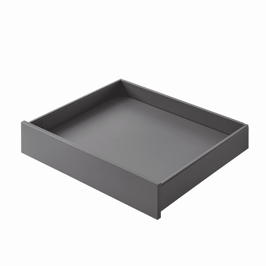 Innenschubkasten mit
Holzwerkstoffblende
in Schiefergrau