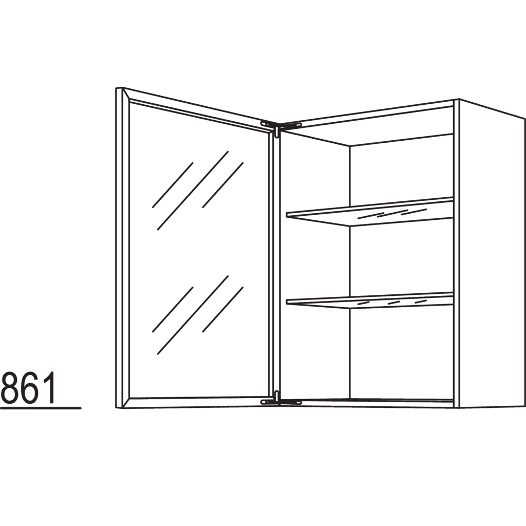 Glas-Wandschrank Air