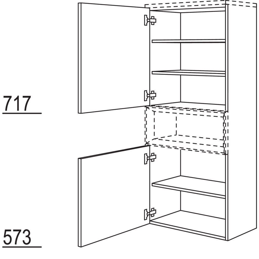 Midischrank für Regaleinsatz
Case