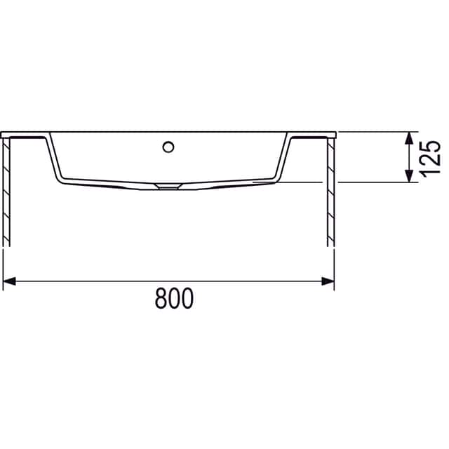 NICOS INTERNATIONAL:
Möbelwaschtisch MAX 810,
Mineral Composite, Weiß - 2