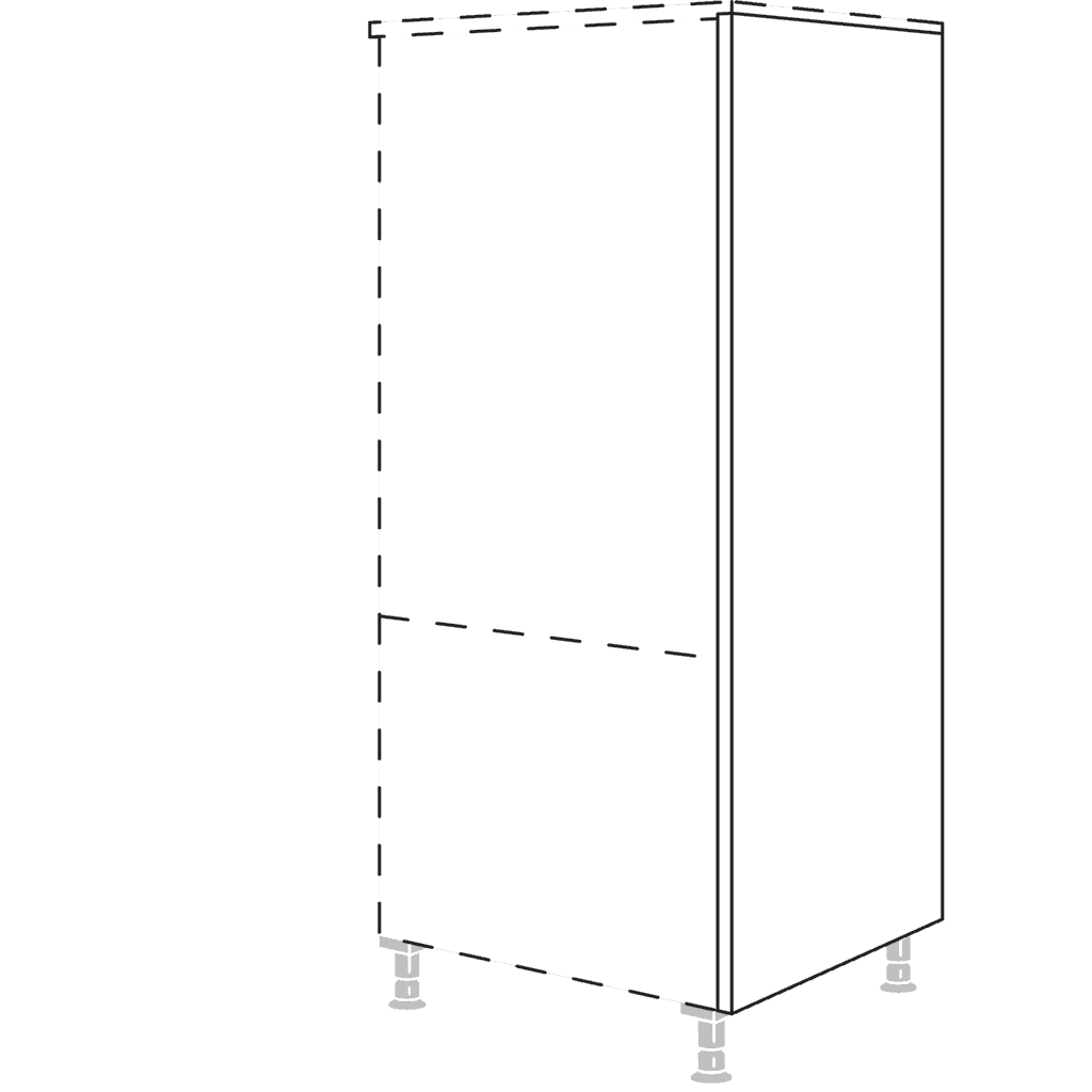 XL-Abschlusswange in
Korpushöhe