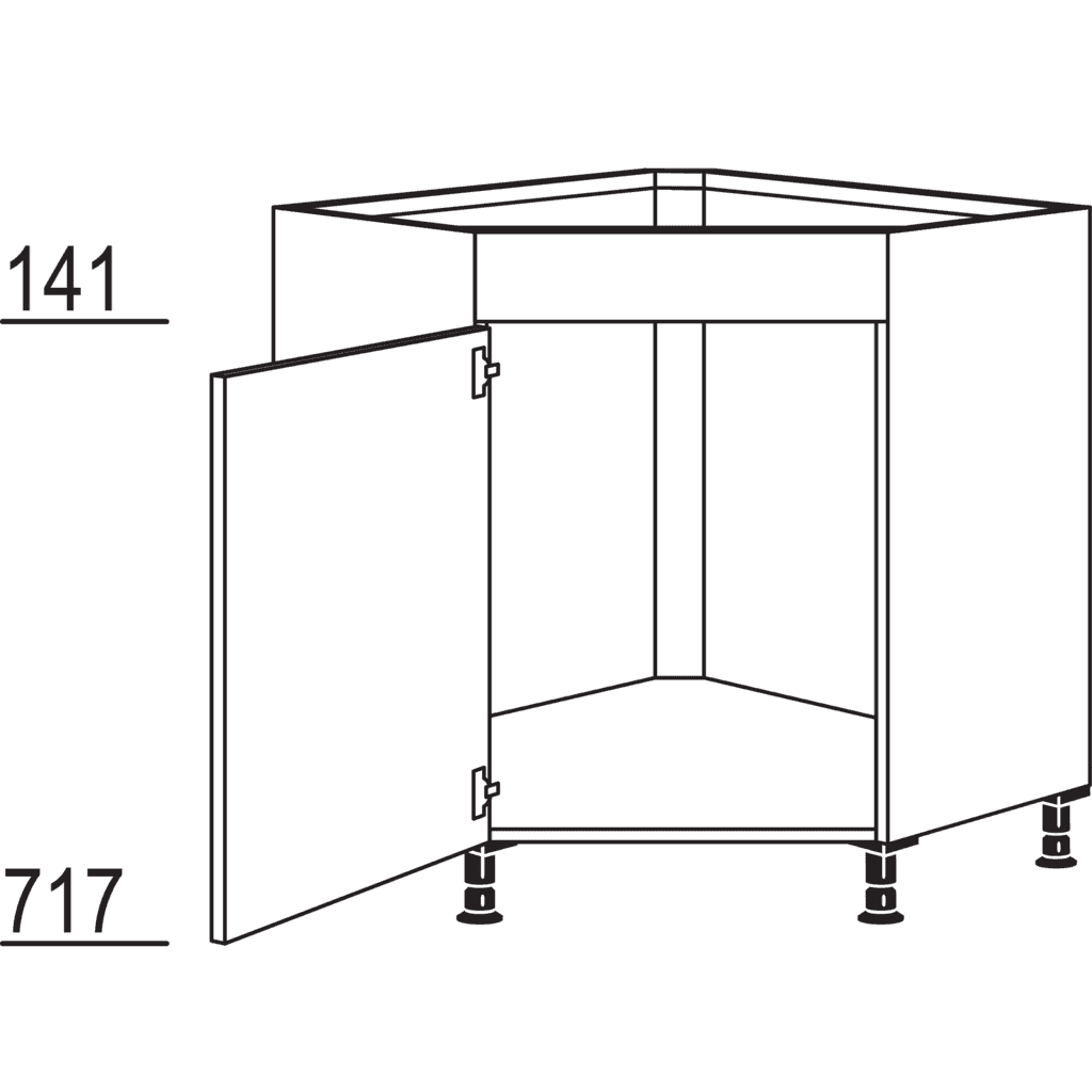Maxi-Spülen-Eckschrank