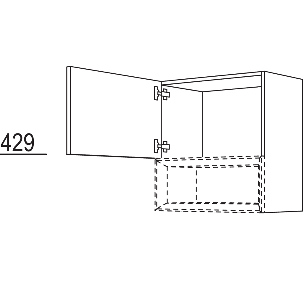 Wandschrank für
Regaleinsatz Case