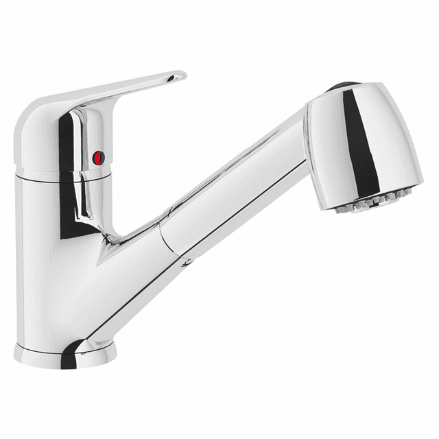 CARLO NOBILI: High-pressure
single-lever mixer tap with
spray, mixer tap,