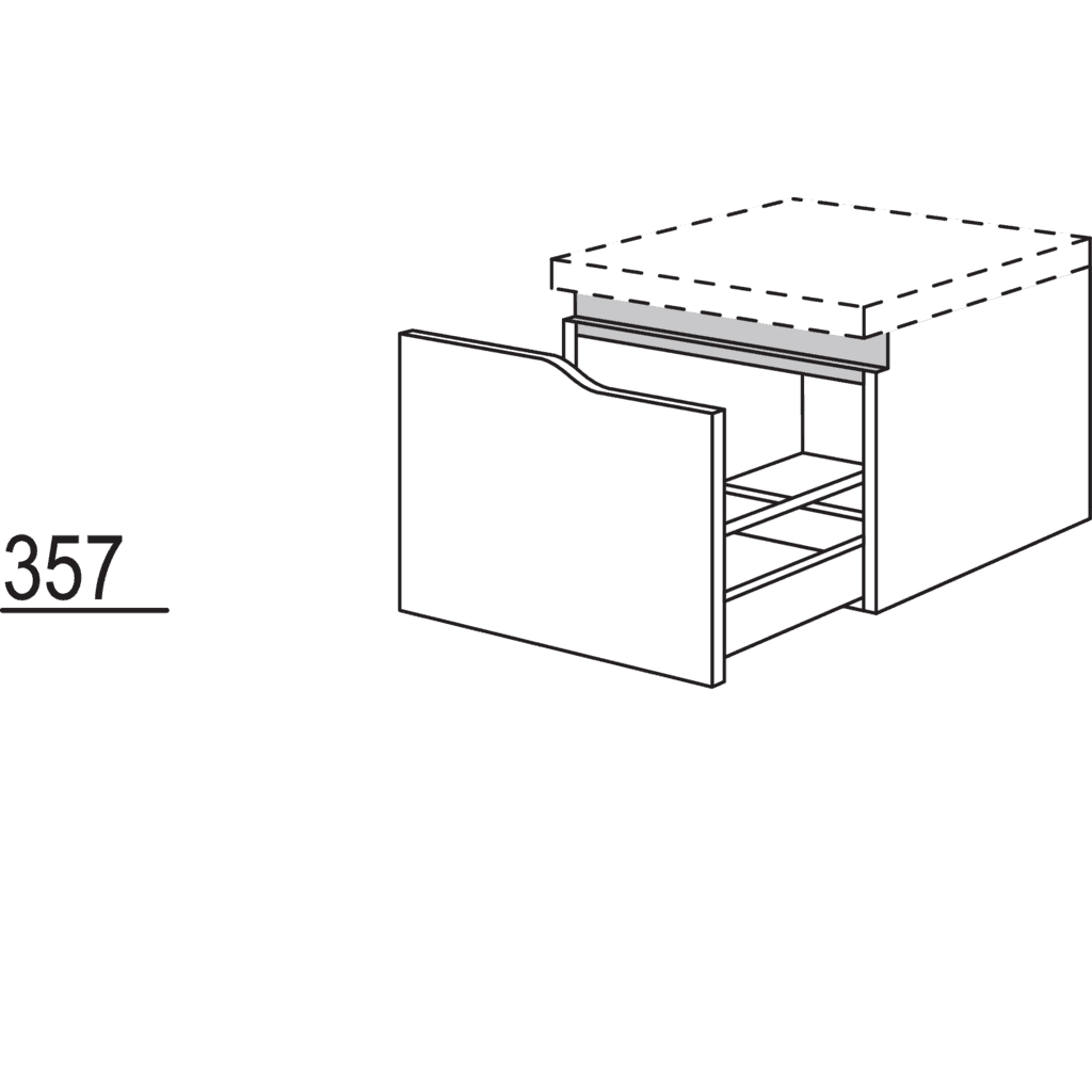Abschluss-Auszugschrank Curve