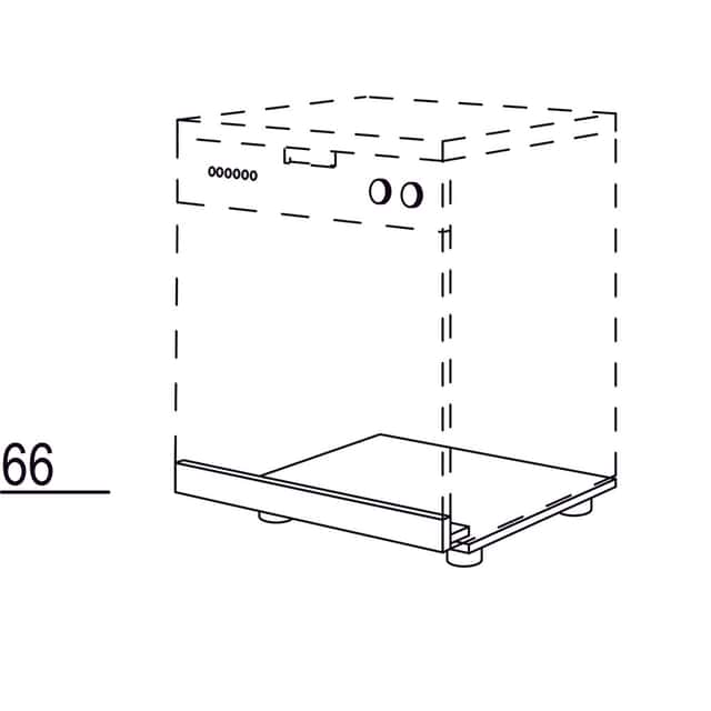 Dishwasher base unit for
maxi height
for appliance height: 805 to 820 mm - 1