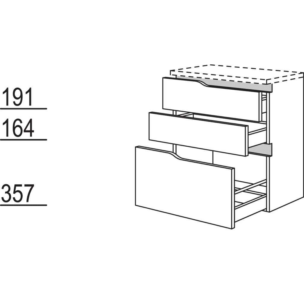 Abschluss-Sideboard Curve