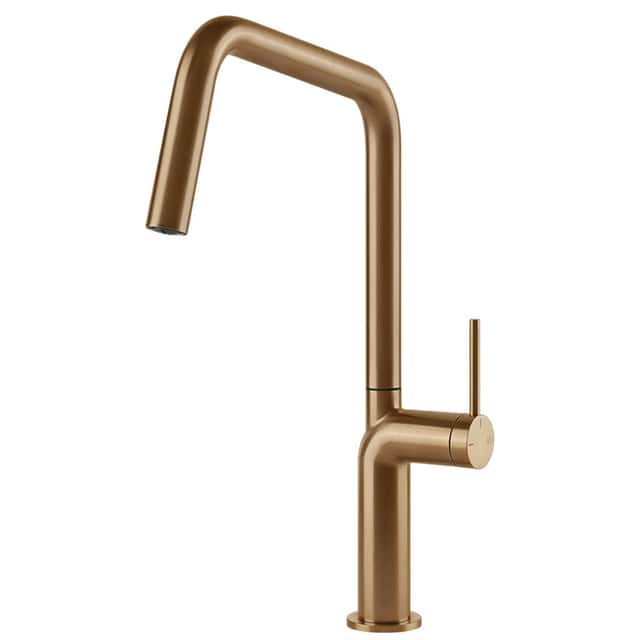 GESSI: High-pressure
single-lever mixer STILA,
mixer tap bronze metallic