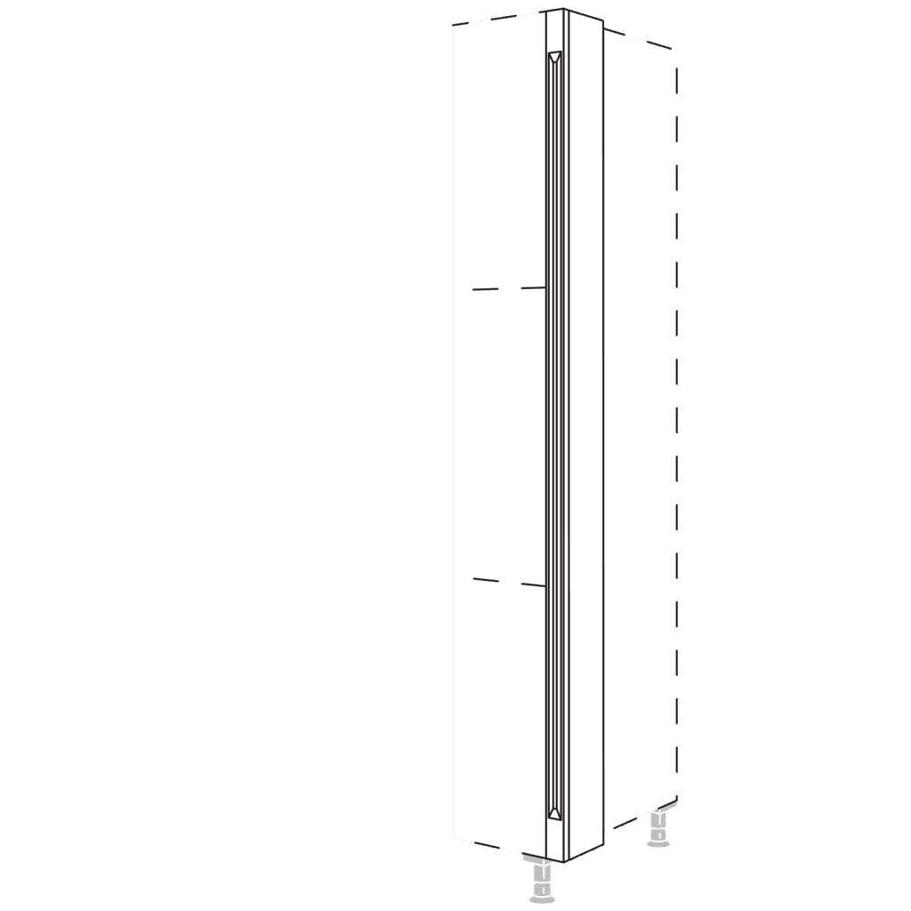 Hochschrank-Pilaster als
Zwischenlösung
für Hochschränke, Höhe 3
