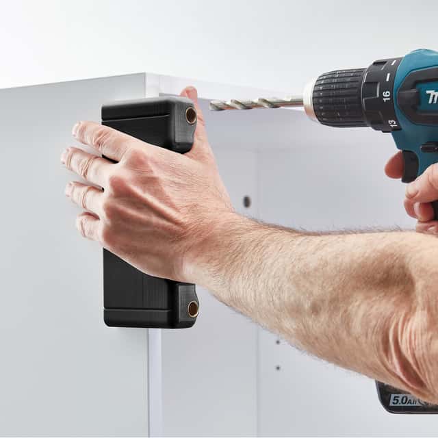 Mechanische Öffnungs-
unterstützung mit
Bohrschablone für grifflose - 1