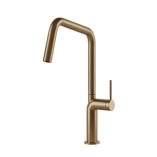 GESSI: High-pressure
single-lever mixer STILA,
mixer tap, bronze metallic