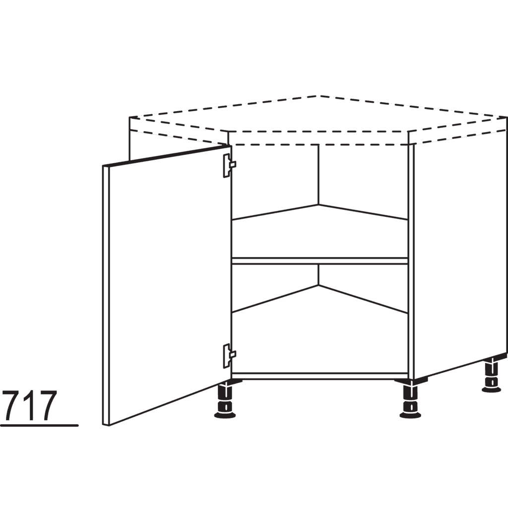 Diagonal-Eckschrank