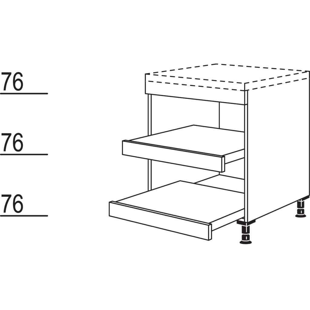 Unterschrank Landhaus
mit Tablarauszügen