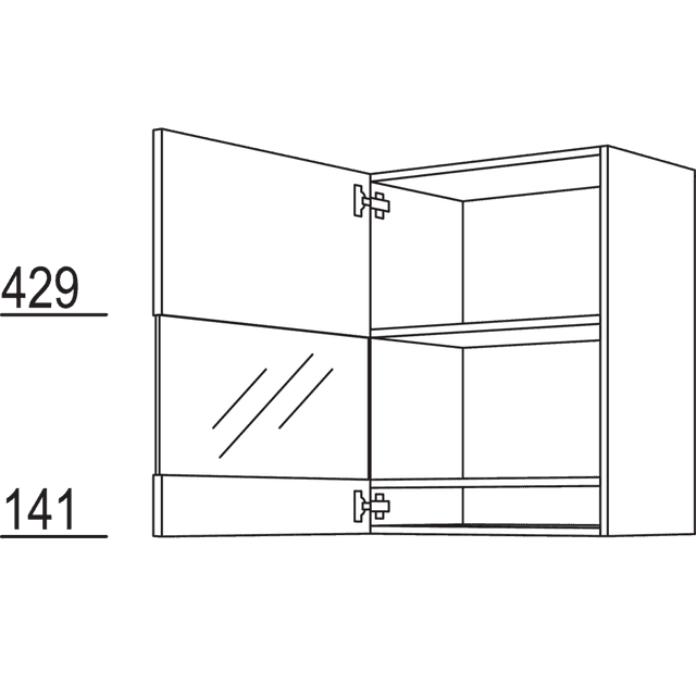 Glas-Wandschrank Boulevard