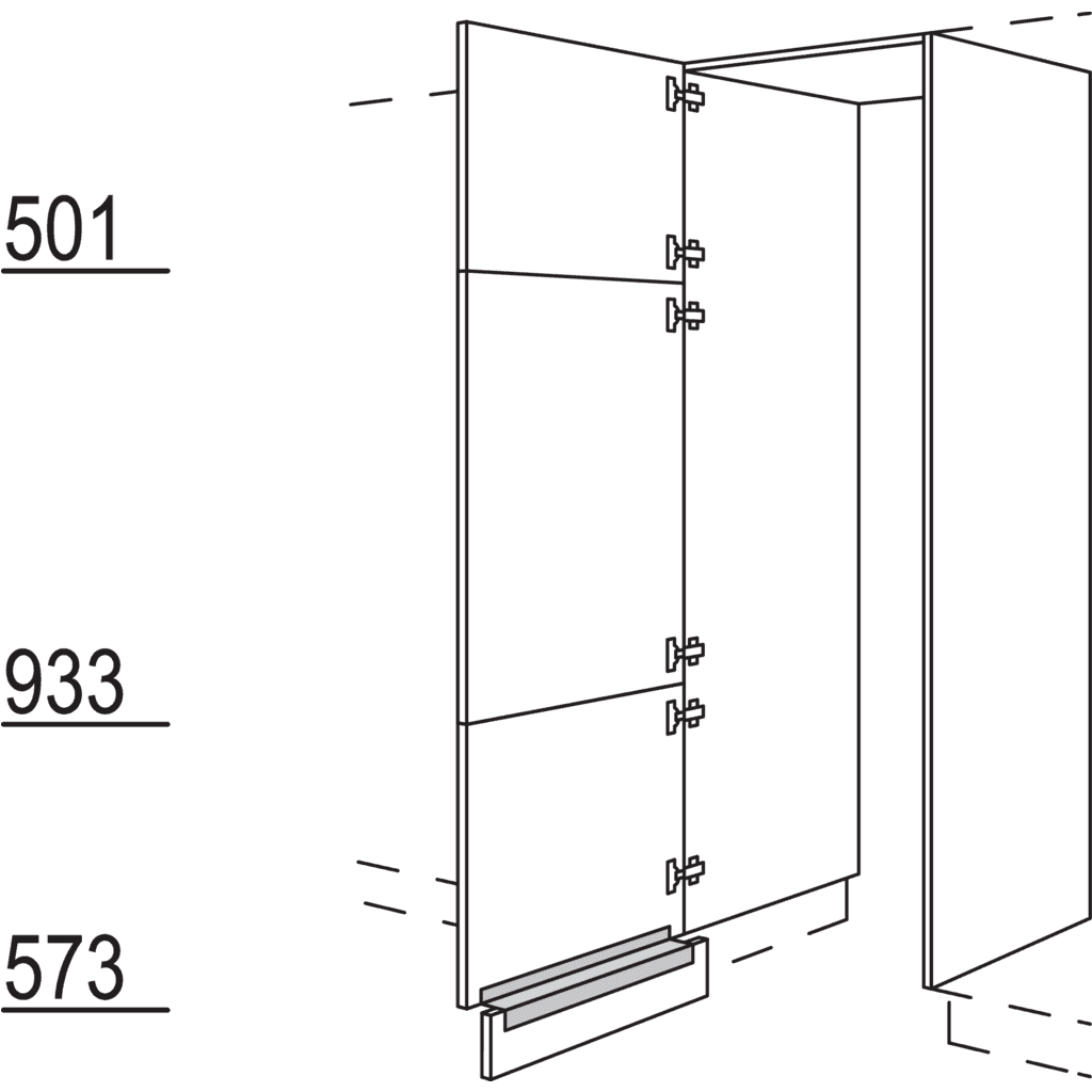 Hochschrank-Durchgangstür