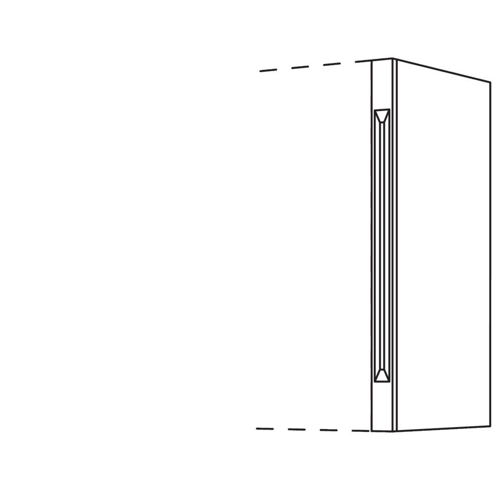 Wandschrank-Pilaster
für Wandschränke, Höhe 2