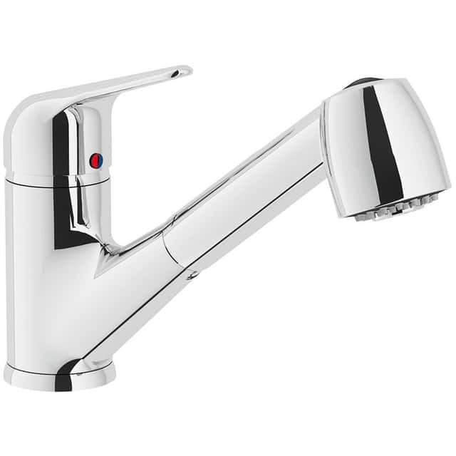 CARLO NOBILI: High-pressure
single-lever mixer tap with
spray, mixer tap