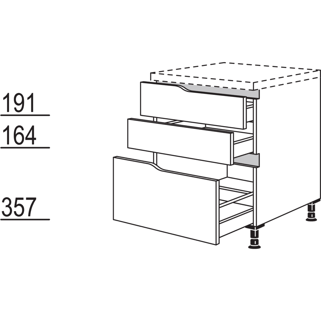 Abschluss-Auszugschrank Curve
