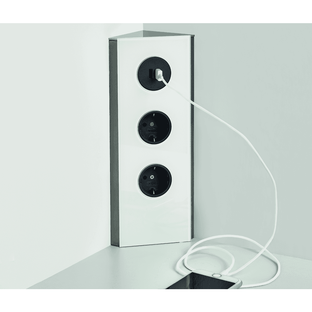Doppelsteckdose Power Eck mit
USB-Charger