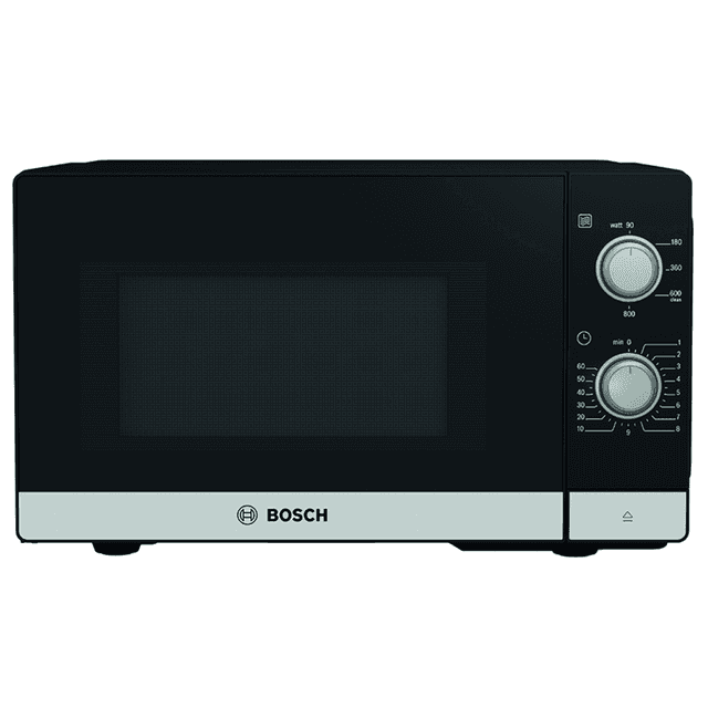 BOSCH Mikrowelle FFL020MS2,
mit Linksanschlag,
Schwarz/Edelstahl