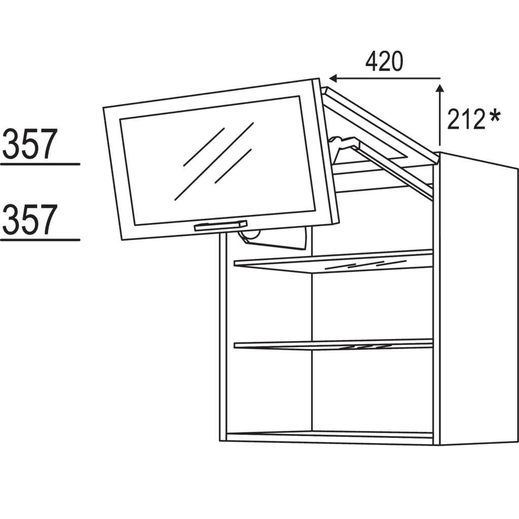 Wandschrank Falt-Lifttür