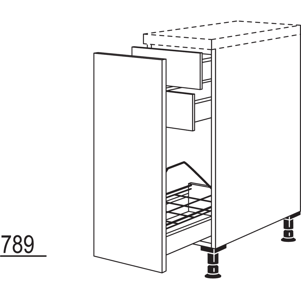 XL-Auszugschrank