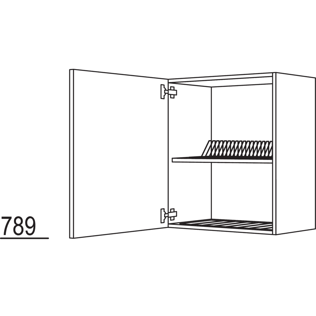 Wandschrank mit Abtropfgitter