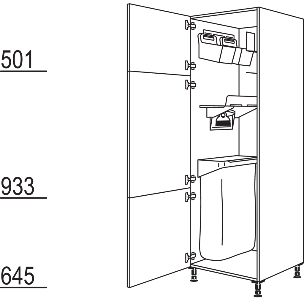 XL-Hochschrank mit
Ordnungssystem Laundry-Area