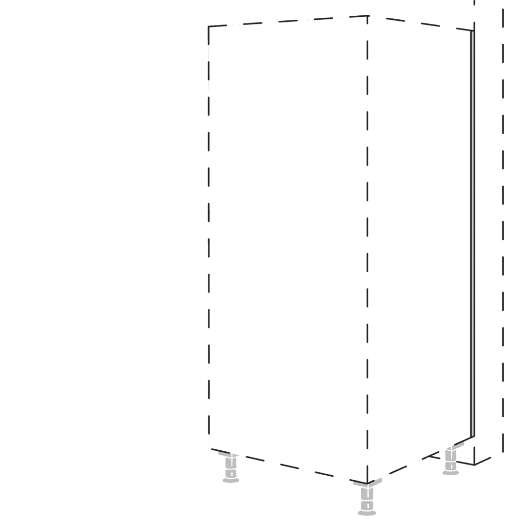 Abdeckprofil zum
Tiefenausgleich an Highboards
und Hochschränk