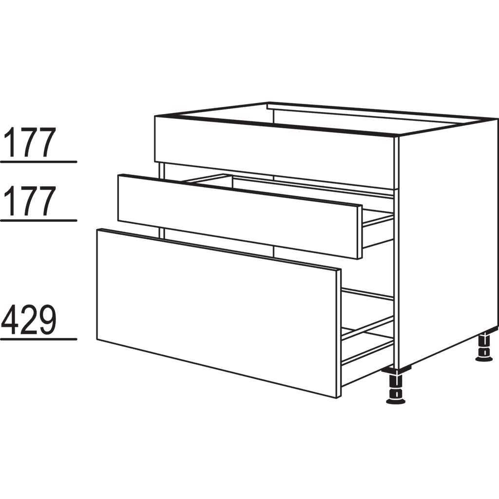 XL-Spülen-Auszugschrank