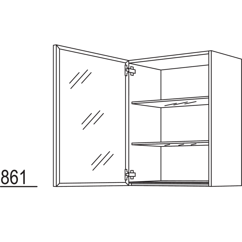 Glas-Wandschrank Flat
