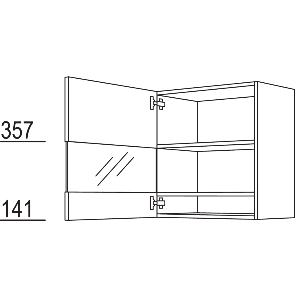 Glas-Wandschrank Boulevard