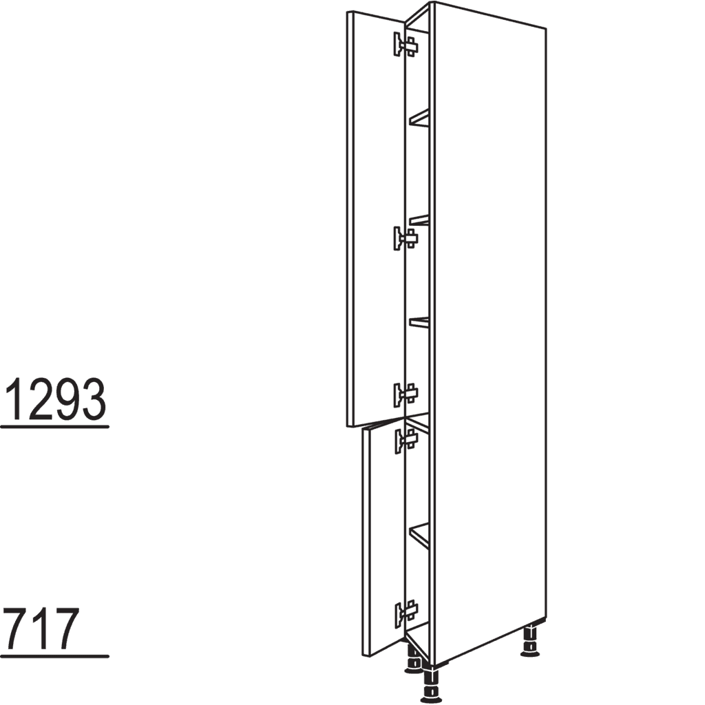 Hochschrank, diagonal