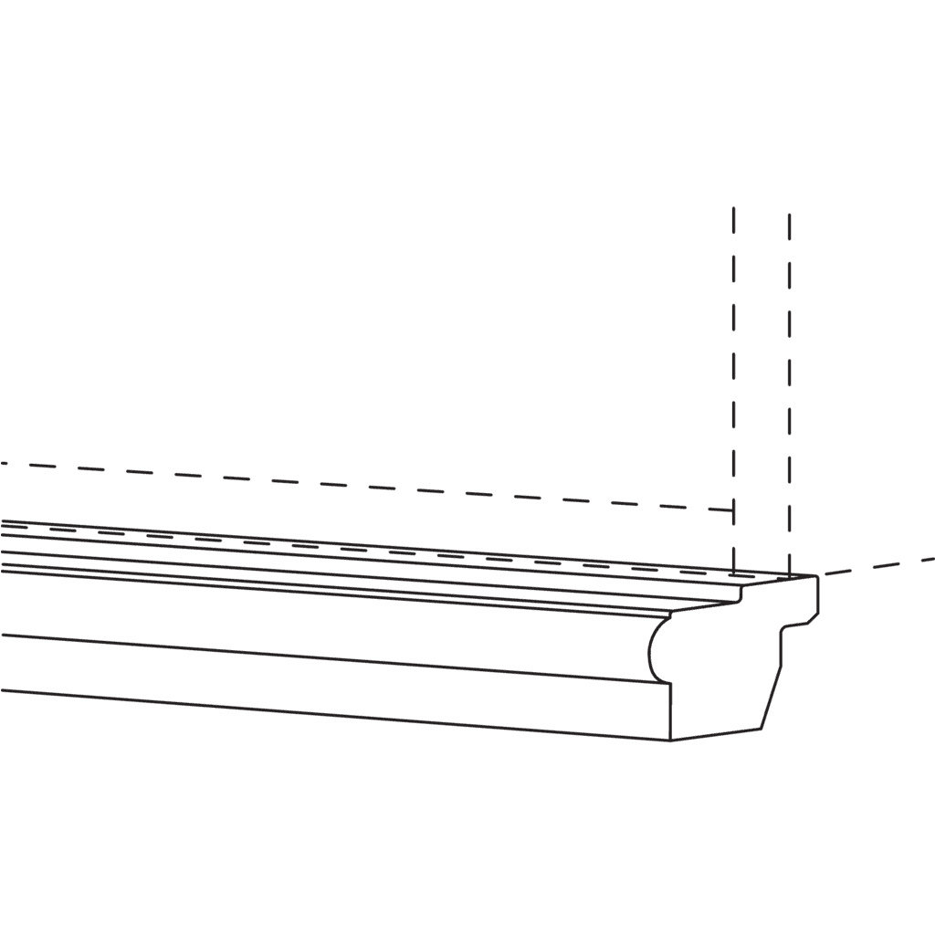 Lichtblende, Landhaus-Profil,
gerade
