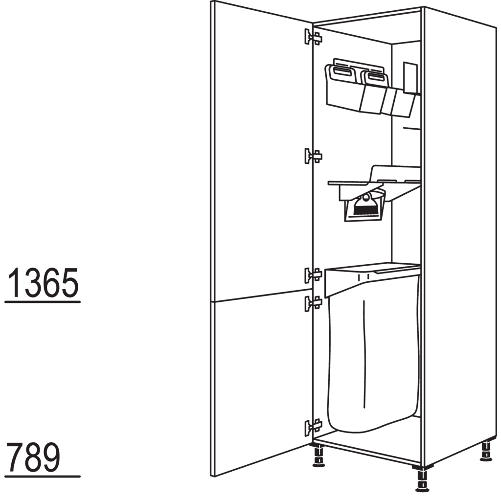 XL-Hochschrank mit
Ordnungssystem Laundry-Area