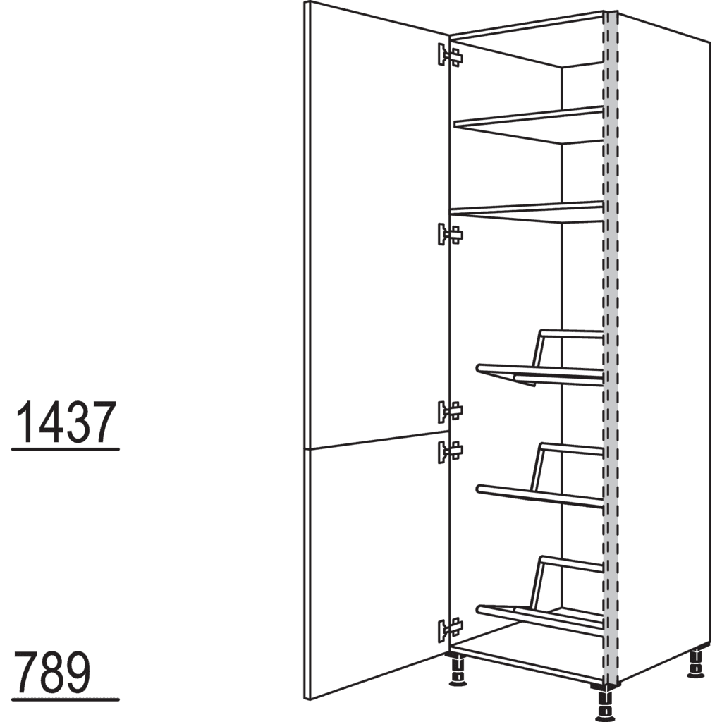 XL-Hochschrank für
Getränkekisten