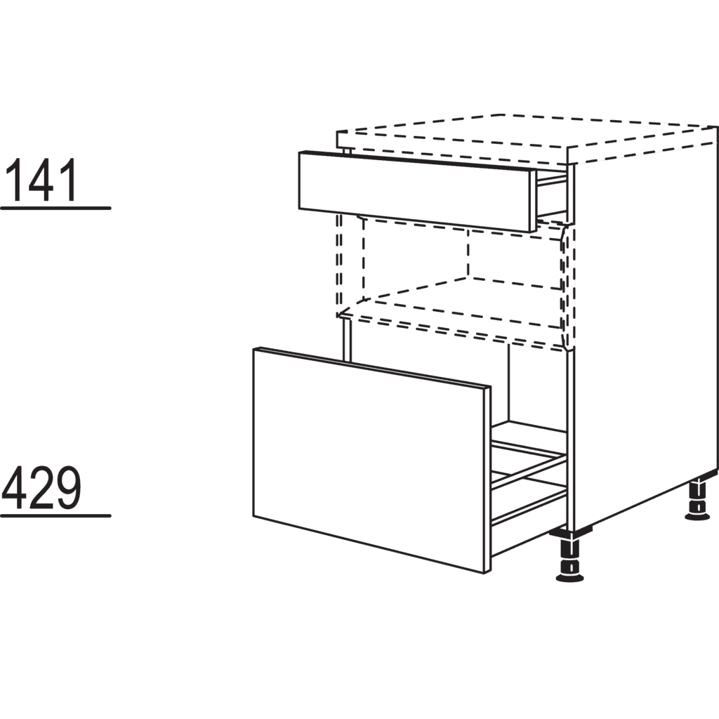 Maxi-Auszugschrank für
Regaleinsatz Case