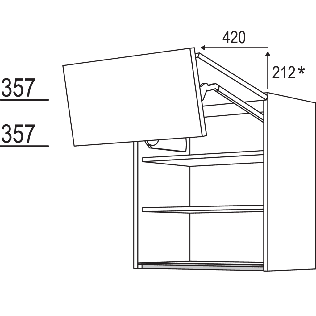 Wandschrank Falt-Lifttür