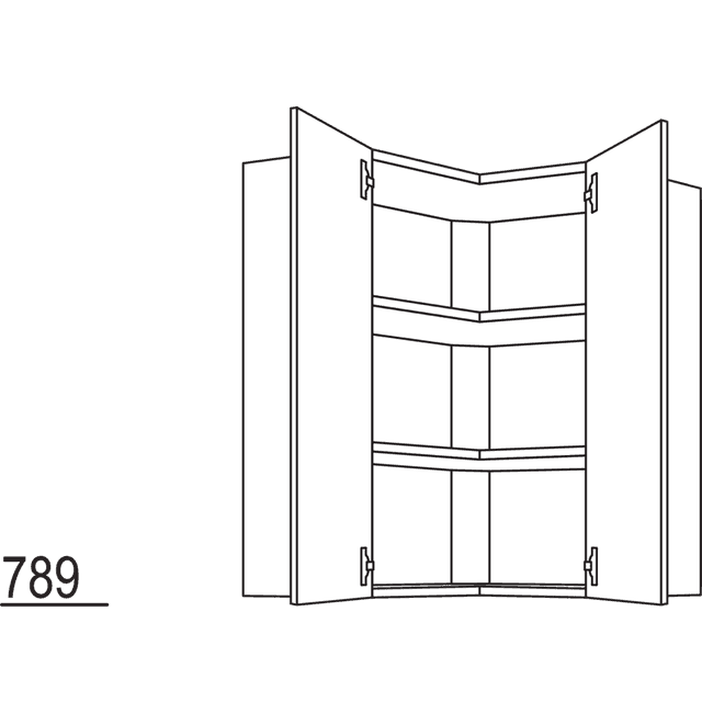Wall corner cabinet