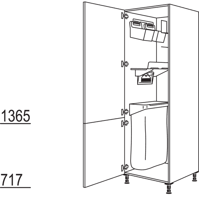 Hochschrank mit
Ordnungssystem Laundry-Area
