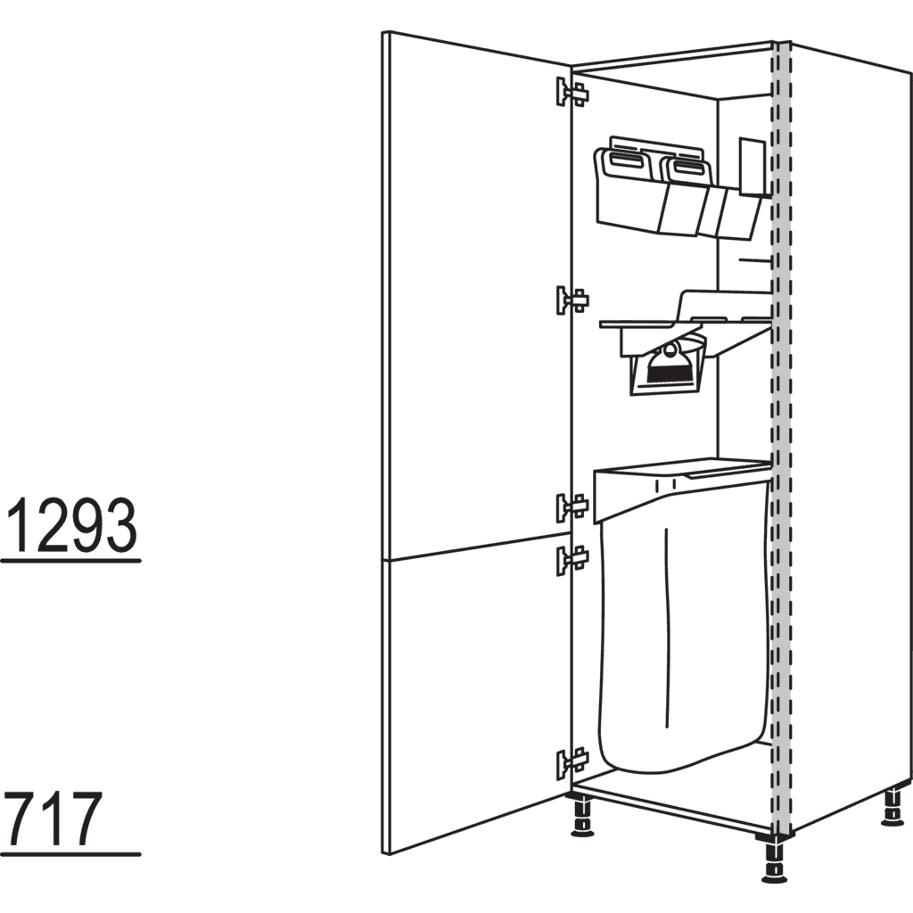 Hochschrank mit
Ordnungssystem Laundry-Area