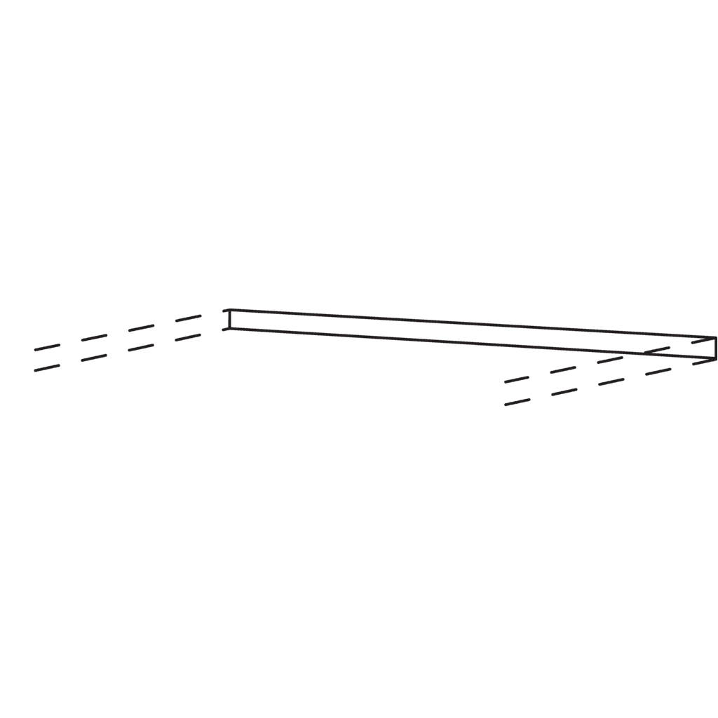 Surcharge for additional
edge banding on the back,
on cover shelves 10 mm thick