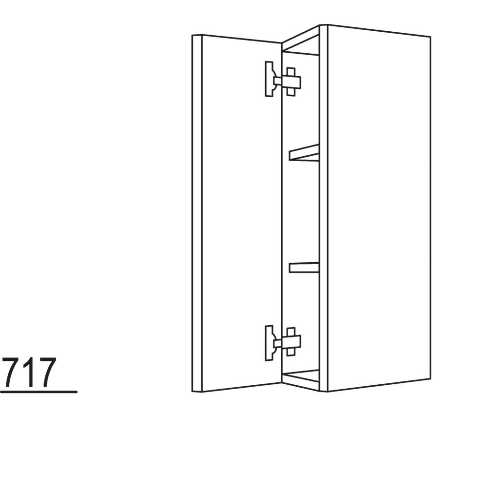 Wandschrank, diagonal