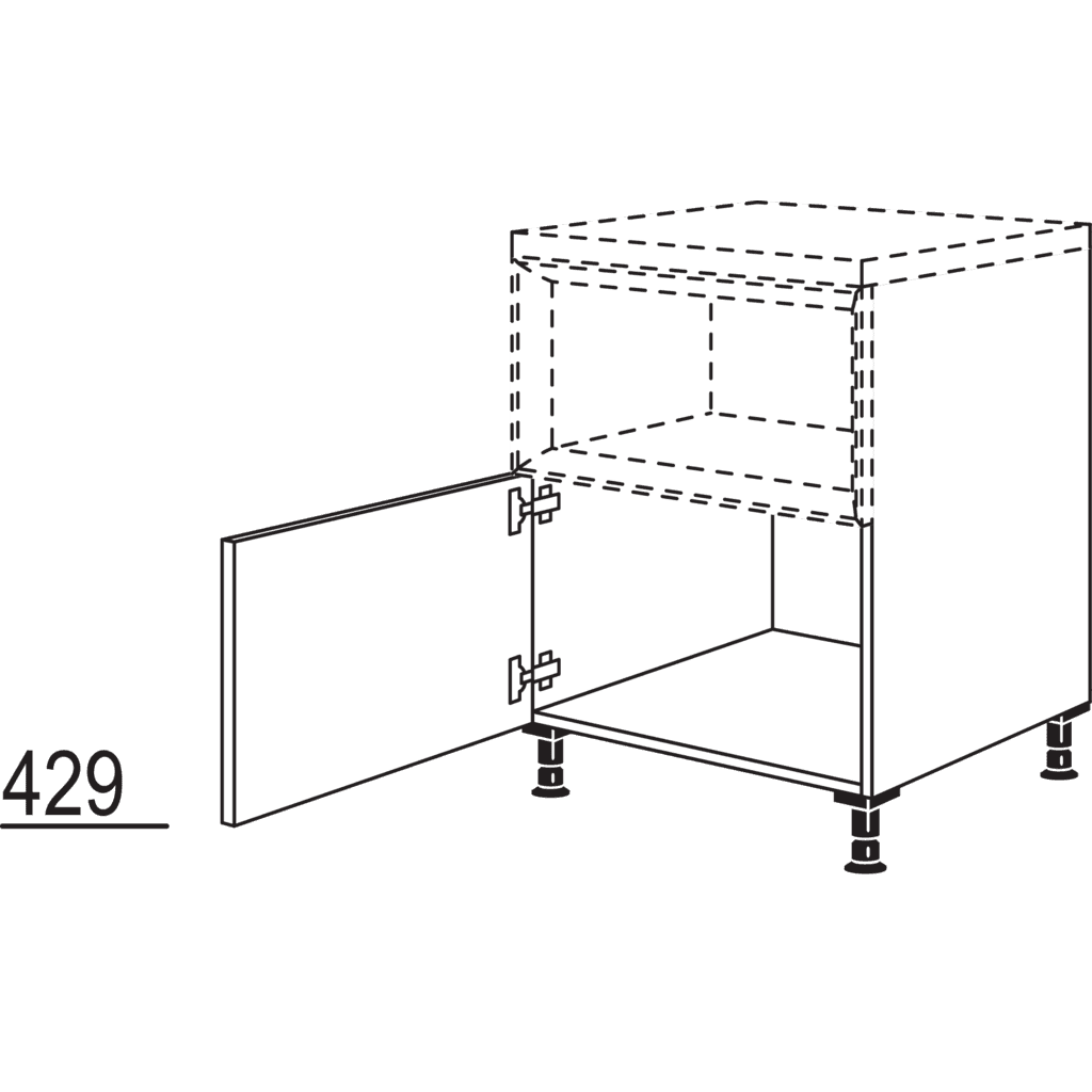 XL-Unterschrank für
Regaleinsatz Case
