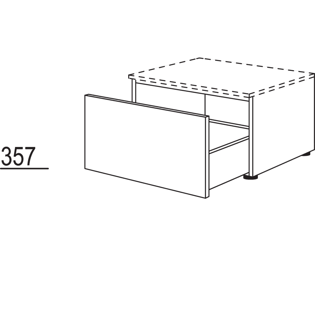Auszugschrank in Echtholz-
Furnier