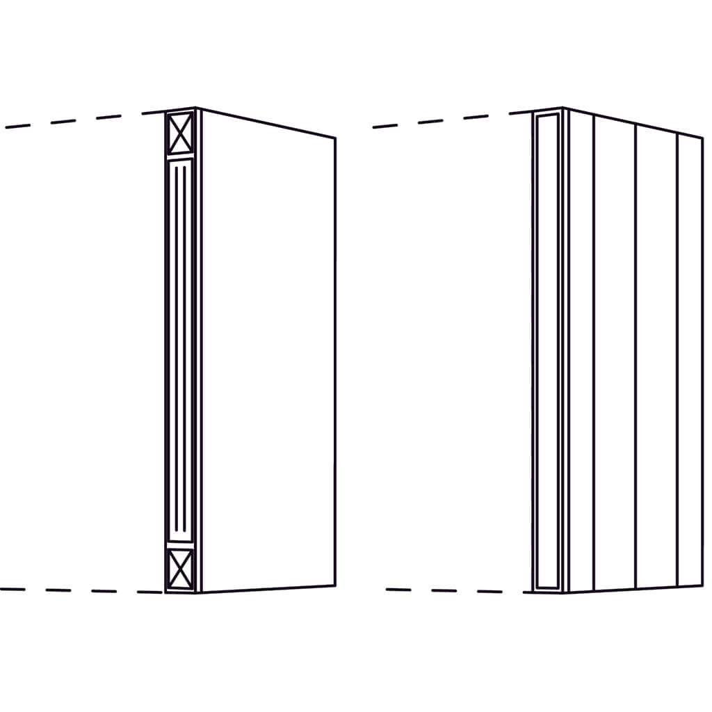 Wandschrank-Pilaster
für Wandschränke, Höhe 1
