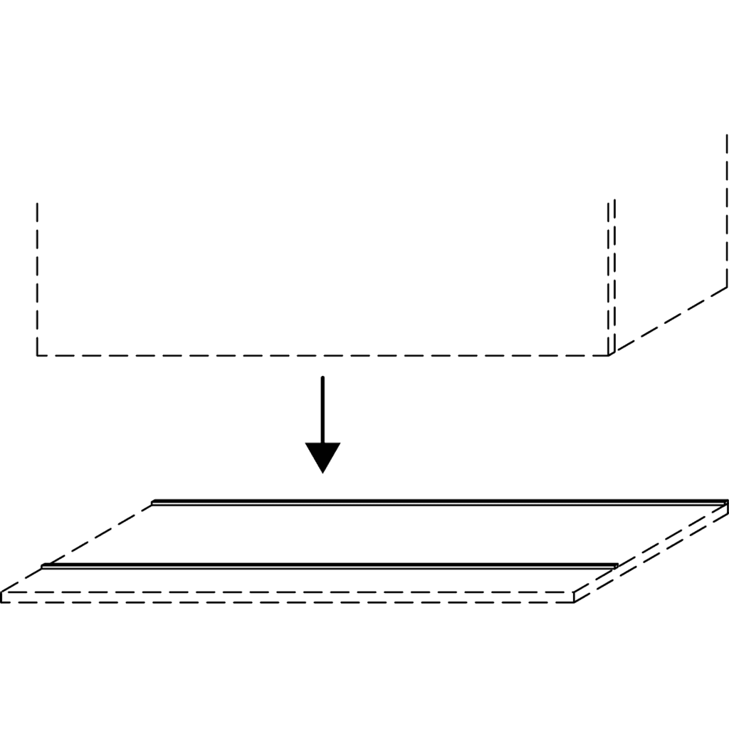 Distanzprofil für Abdeckböden
als Unterboden
3 mm stark, transparent