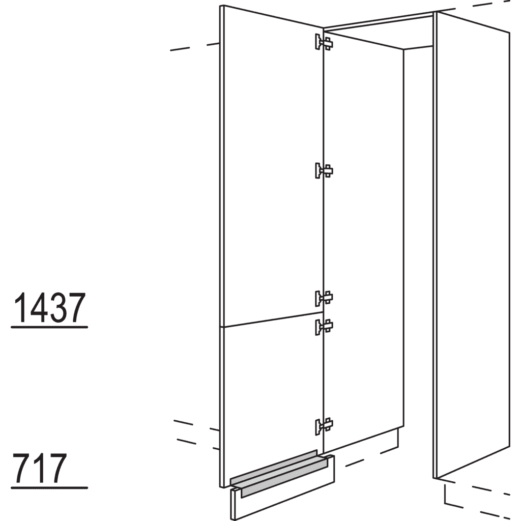Hochschrank-Durchgangstür