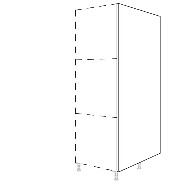 Wange für Raumplanung für
vorgezogene Lösungen mit
Lackwangen in Korpushöhe